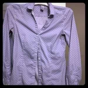 H&M micro stripe and dot blouse